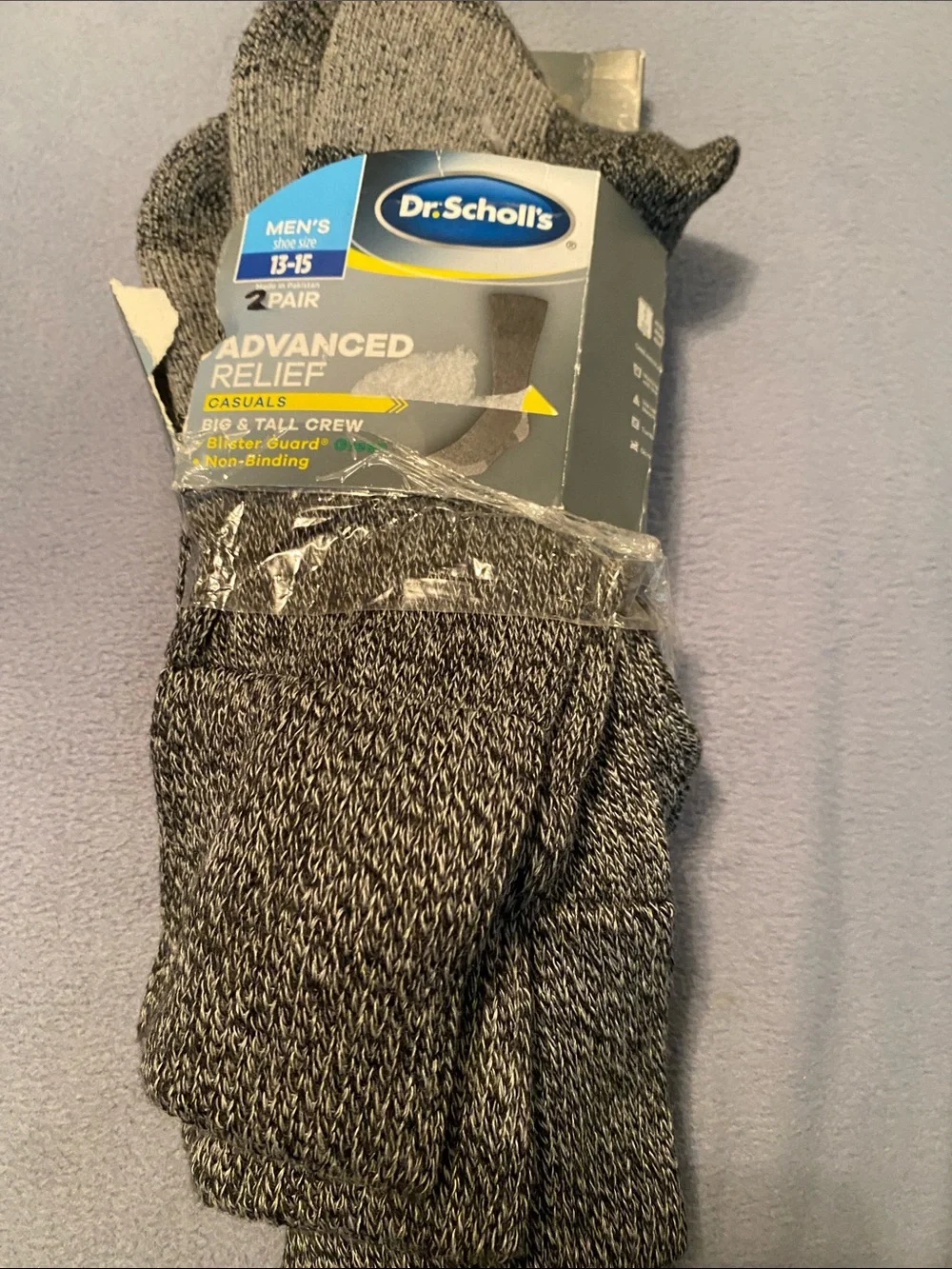 Dr. Scholl's Men's Crew Socks - Gray Marled (2 Pair)